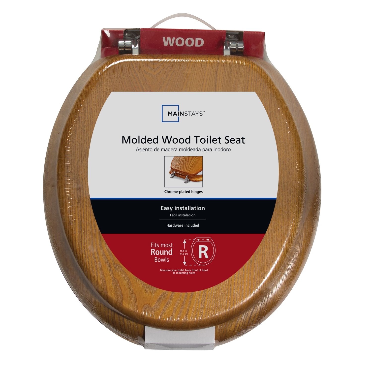 Mainstays Molded Wood Round Toilet Seat in Medium Oak Finish for Sale in Miami, FL OfferUp