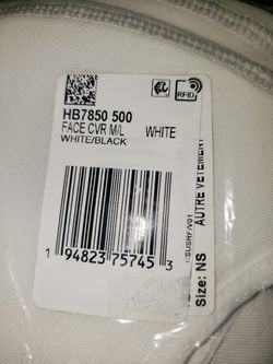 Set Of 3 Face Mask Adidas Original White Or Blue New Safety  Thumbnail