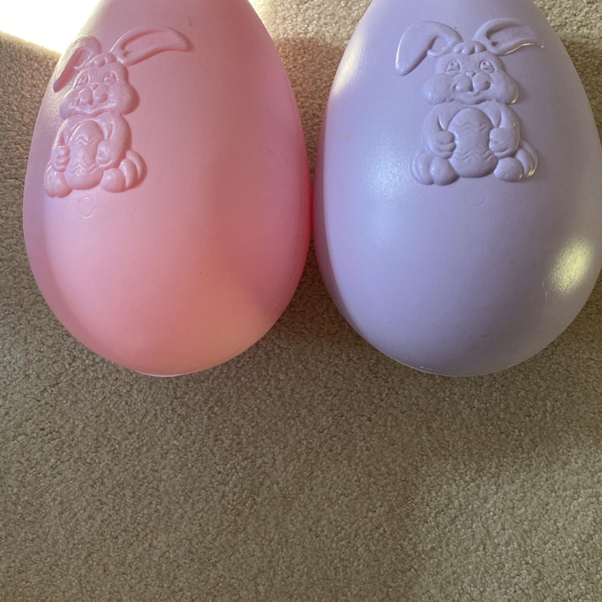 Assorted Easter Decor And Plastic Eggs