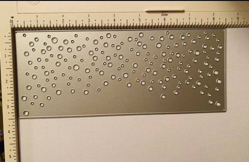 LARGE Snow Card Front Plate Die & Embossing