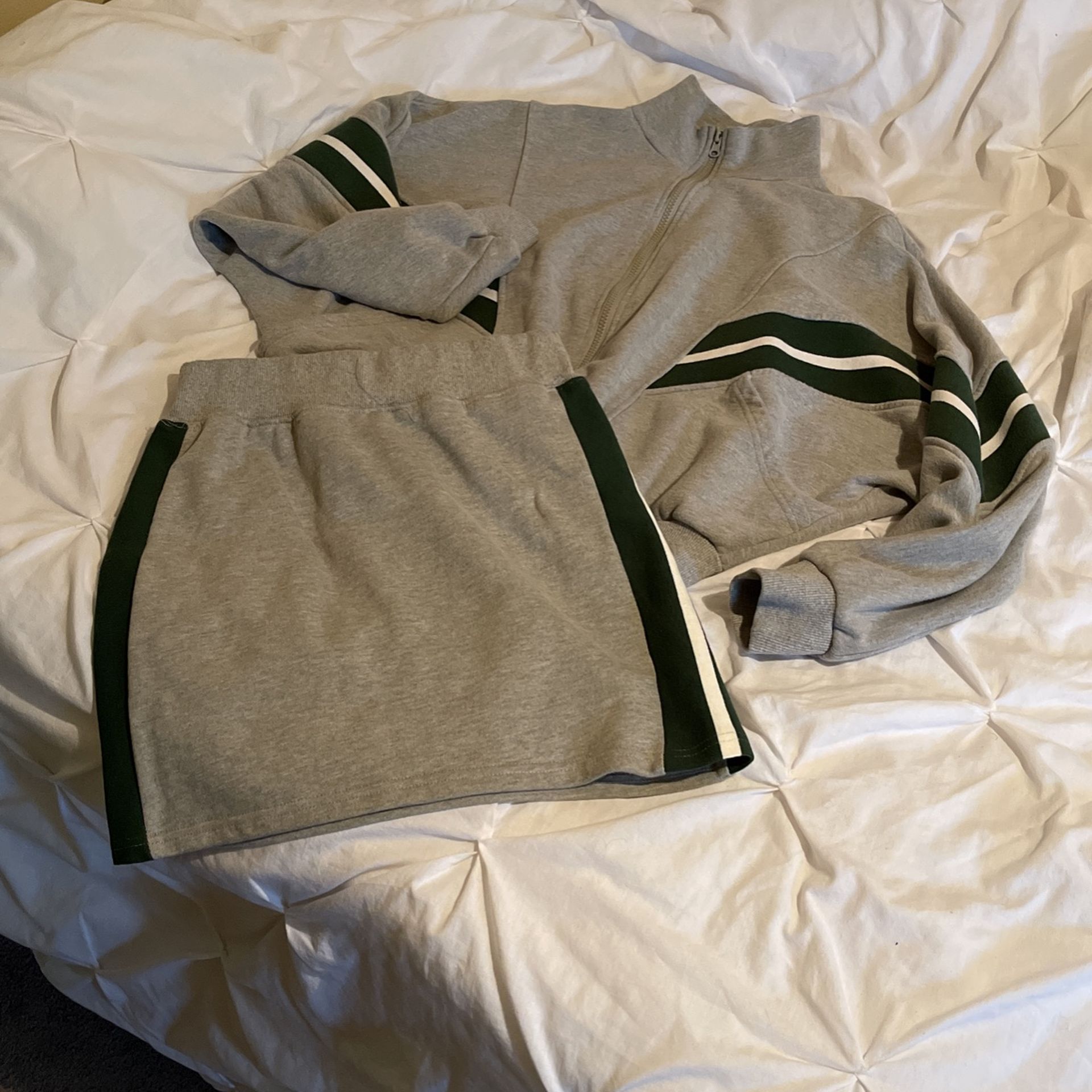 grey two piece set sz S