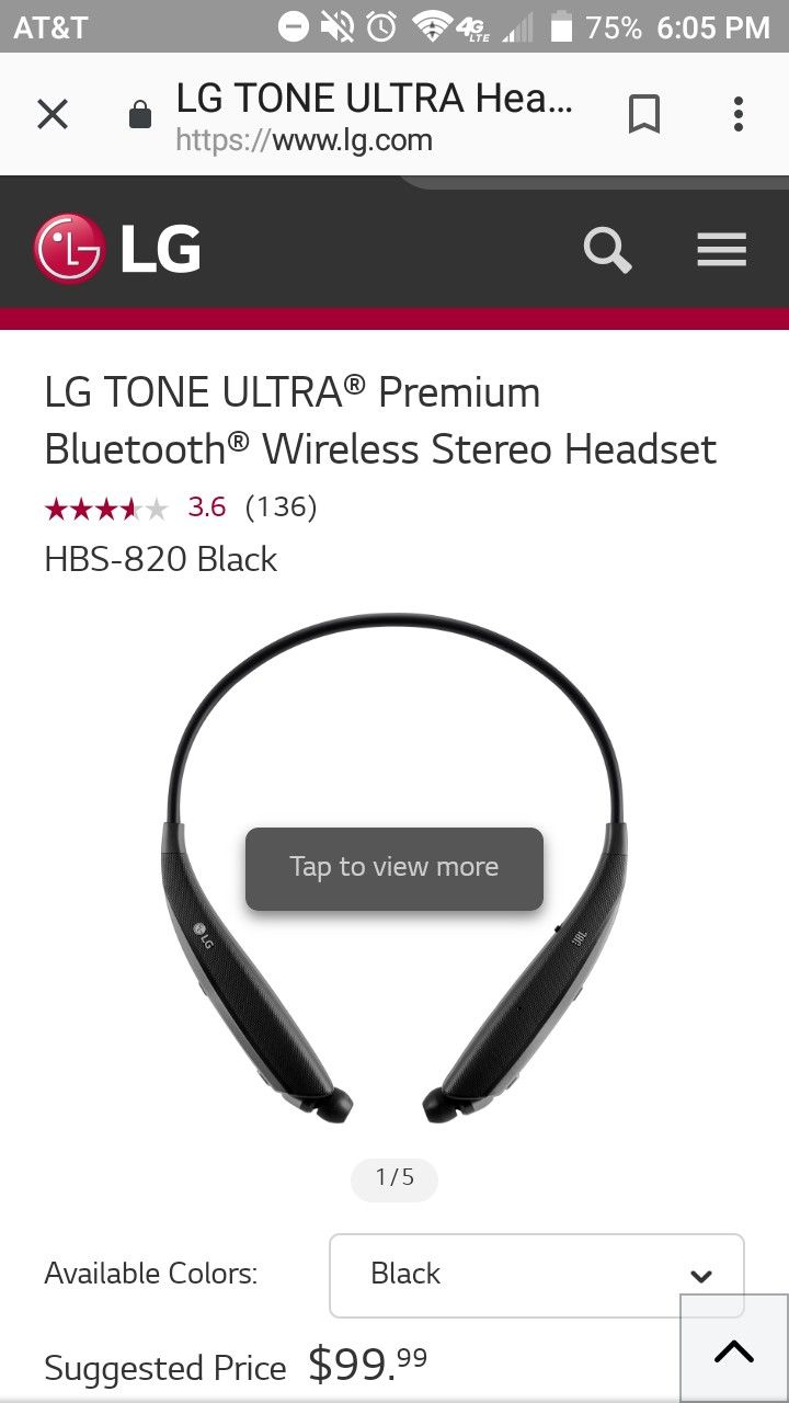 LG wireless headphones