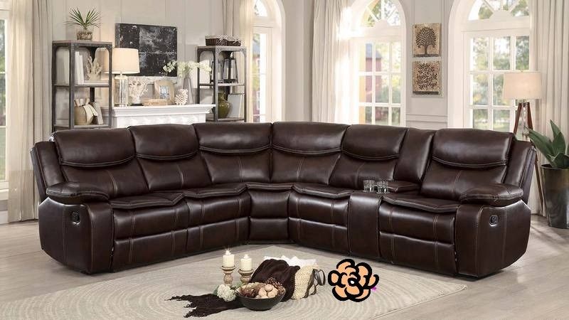 Brown Reclining Sectional Sofa