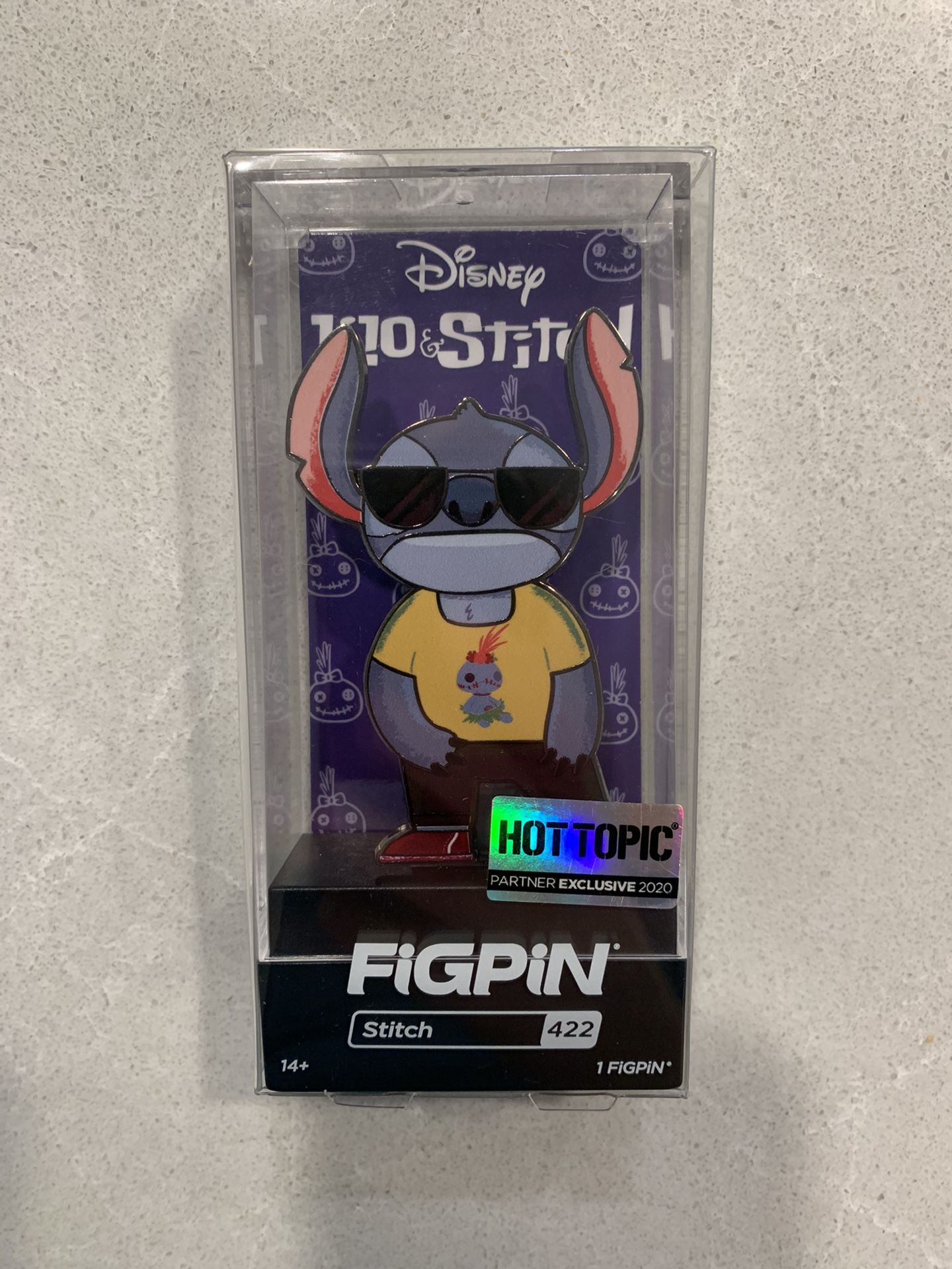 Stitch Scrump Shirt FiGPiN Limited Edition LE1440 Hot Topic Exclusive 422 Lilo Disney