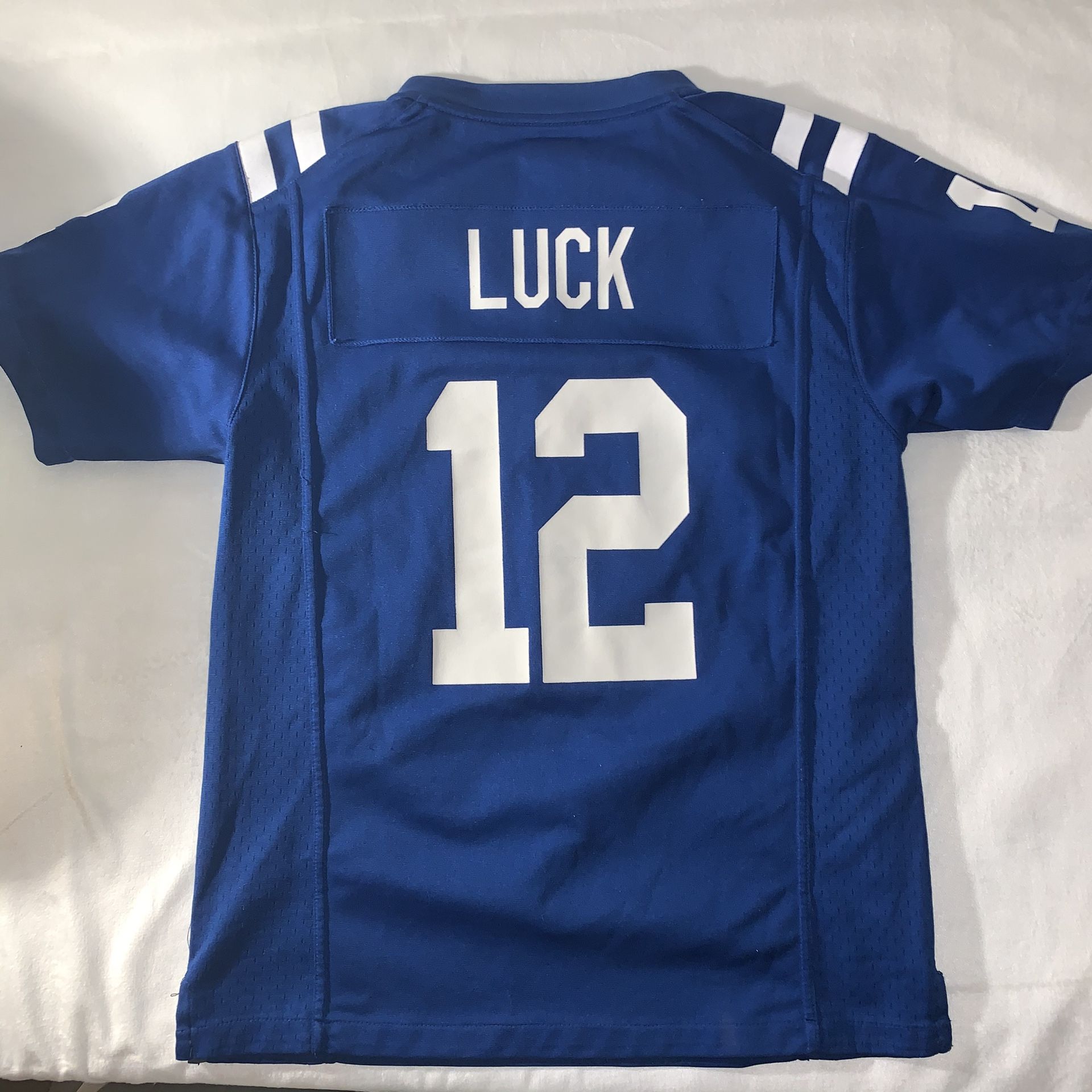 Nike On Field Indianapolis Colts Andrew Luck NFL Jersey Youth Kids SZ M Blue