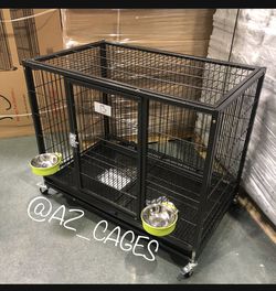 Brand New 37” Heavy Duty Dog Pet Kennel Crate Cage 🐕‍🦺🐩🐶 please see dimensions in second picture 🇺🇸  Thumbnail