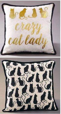 Dog Cat Design Pillows Couch Cushion Pet Lovers Reversible Thumbnail