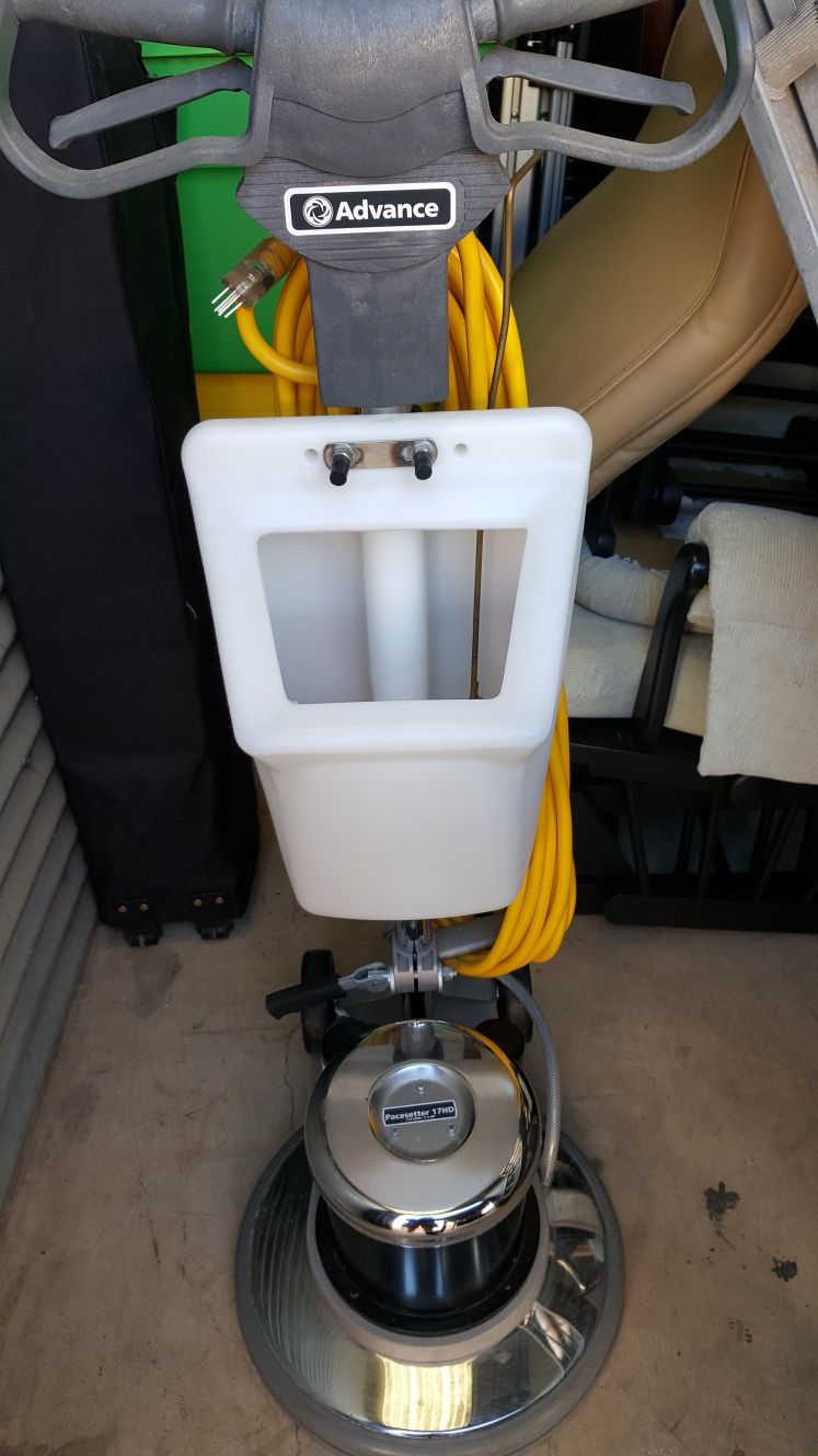 17' Commercial Floor Scrubber with water tank.