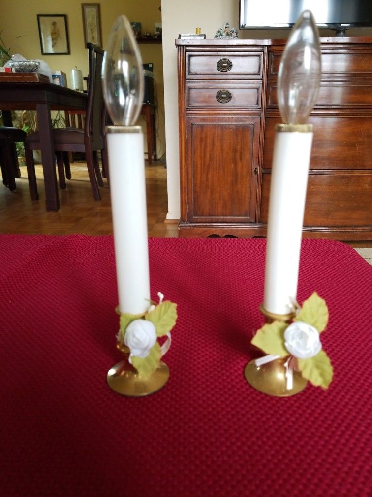 Rare Antique Candelabra Battery Powered