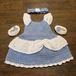 Cinderella dress With Wig Outfit Photo Prop Disney Baby  Thumbnail