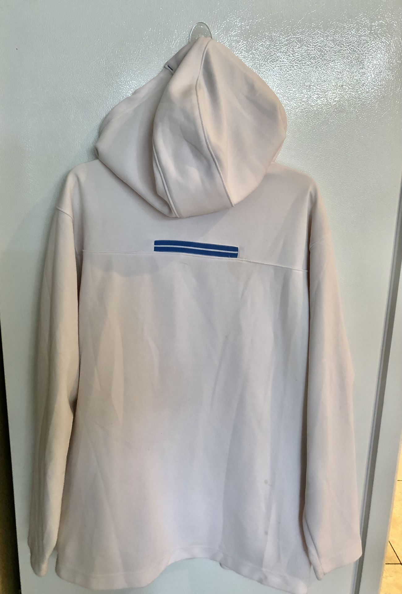 Men's JORDAN Jacket- Full Zip Up- Euc XL- White W Blue   The Picture Makes It Look Like Stains On Front But It’s Just Shadows Its In Great Condition