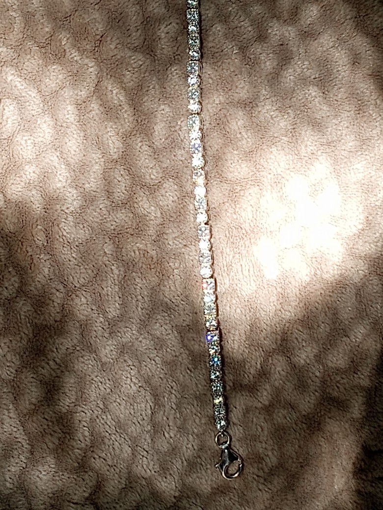 Silver & Diamond Tennis Bracel