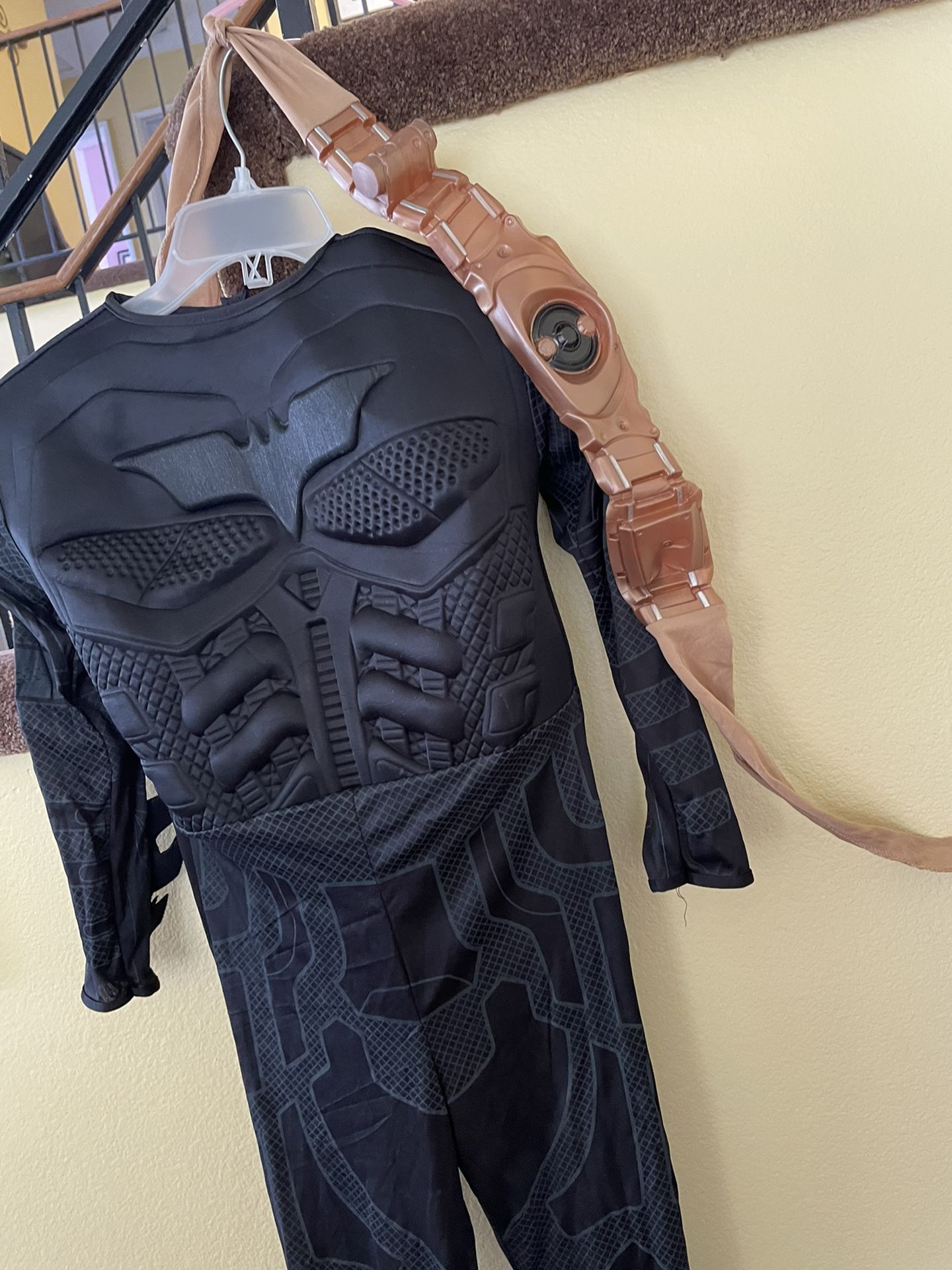 Batman Costume With Cape/ Mask , And Belt For $15 Size : Medium Kids