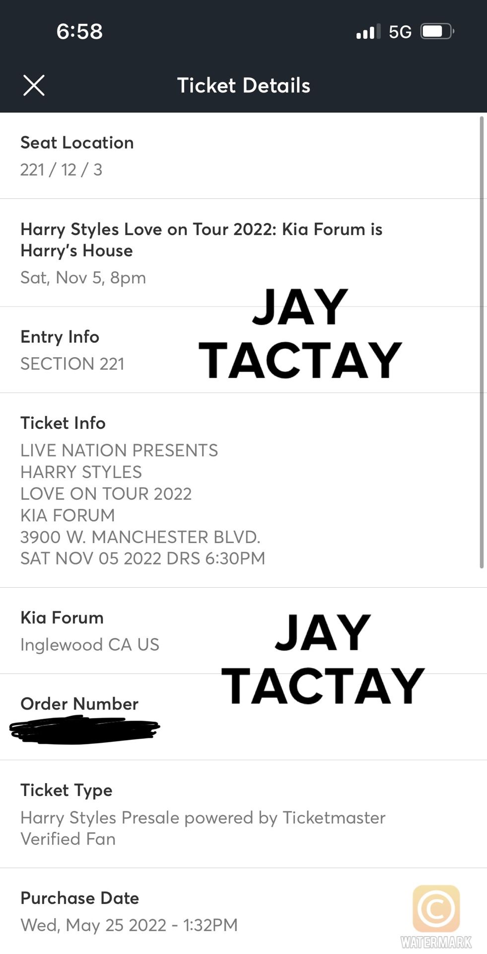Harry Style Tickets