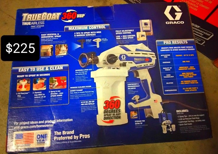 GRACO TRUE COAT 360VSP AIRLESS PAINT SPRAYER