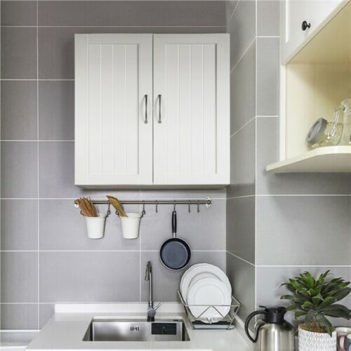 Wall Mount Bathroom Cabinet Cupboard Storage Adjustable Shelf Kitchen Laundry