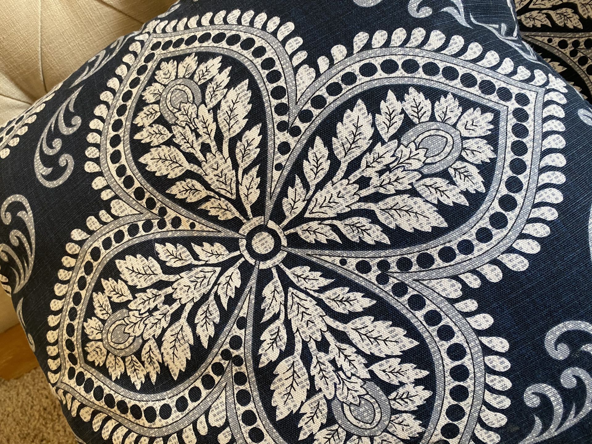 Navy blue Throw Pillows