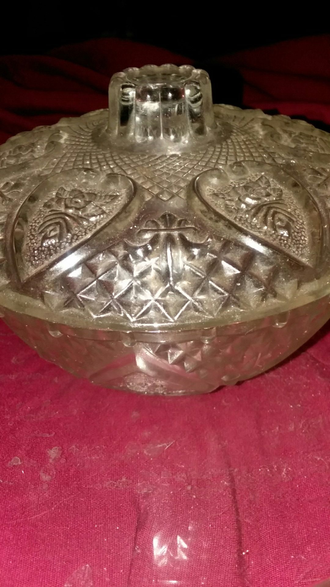 Glass Candy Dish with Lid