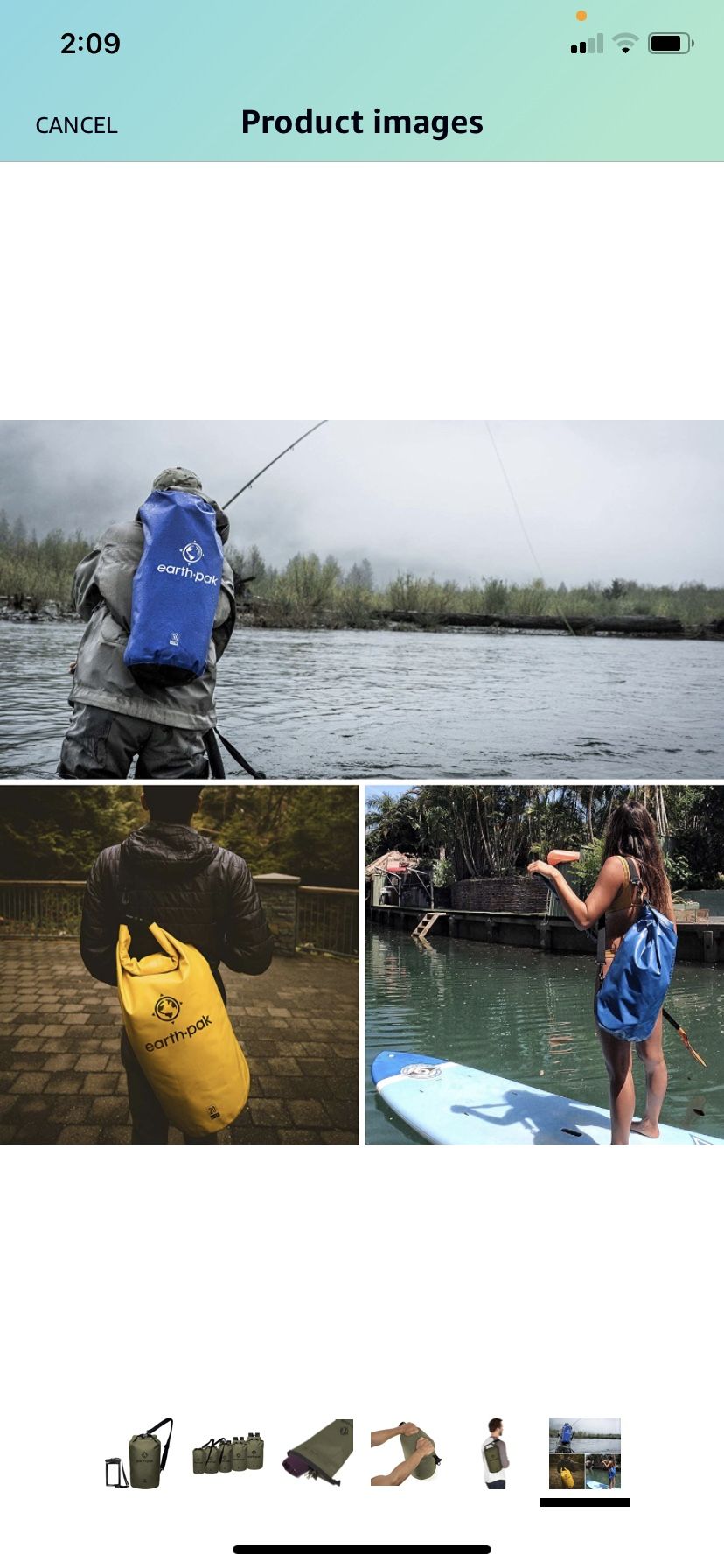 Earth Pak -Waterproof Dry Bag - Roll Top Dry Compression Sack Keeps Gear Dry for Kayaking, Beach, Rafting, Boating, Hiking, Camping and Fishing with W
