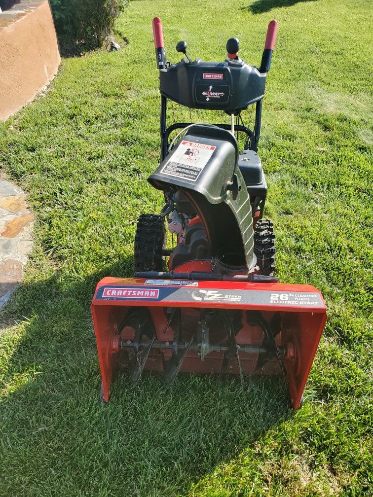 Snow Blower- 26" Clear Width Craftman -gas With Electric Start