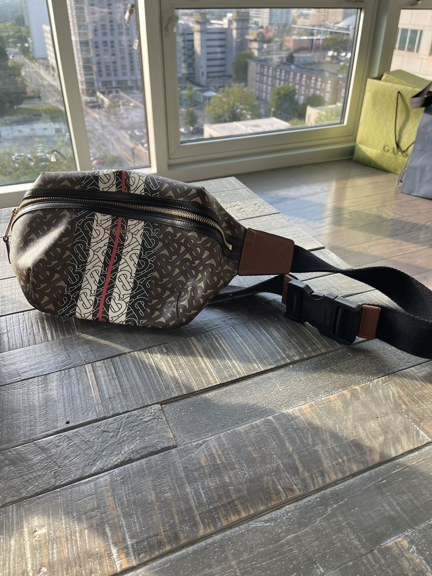 Burberry Monogram Stripe E-canvas Bum Bag