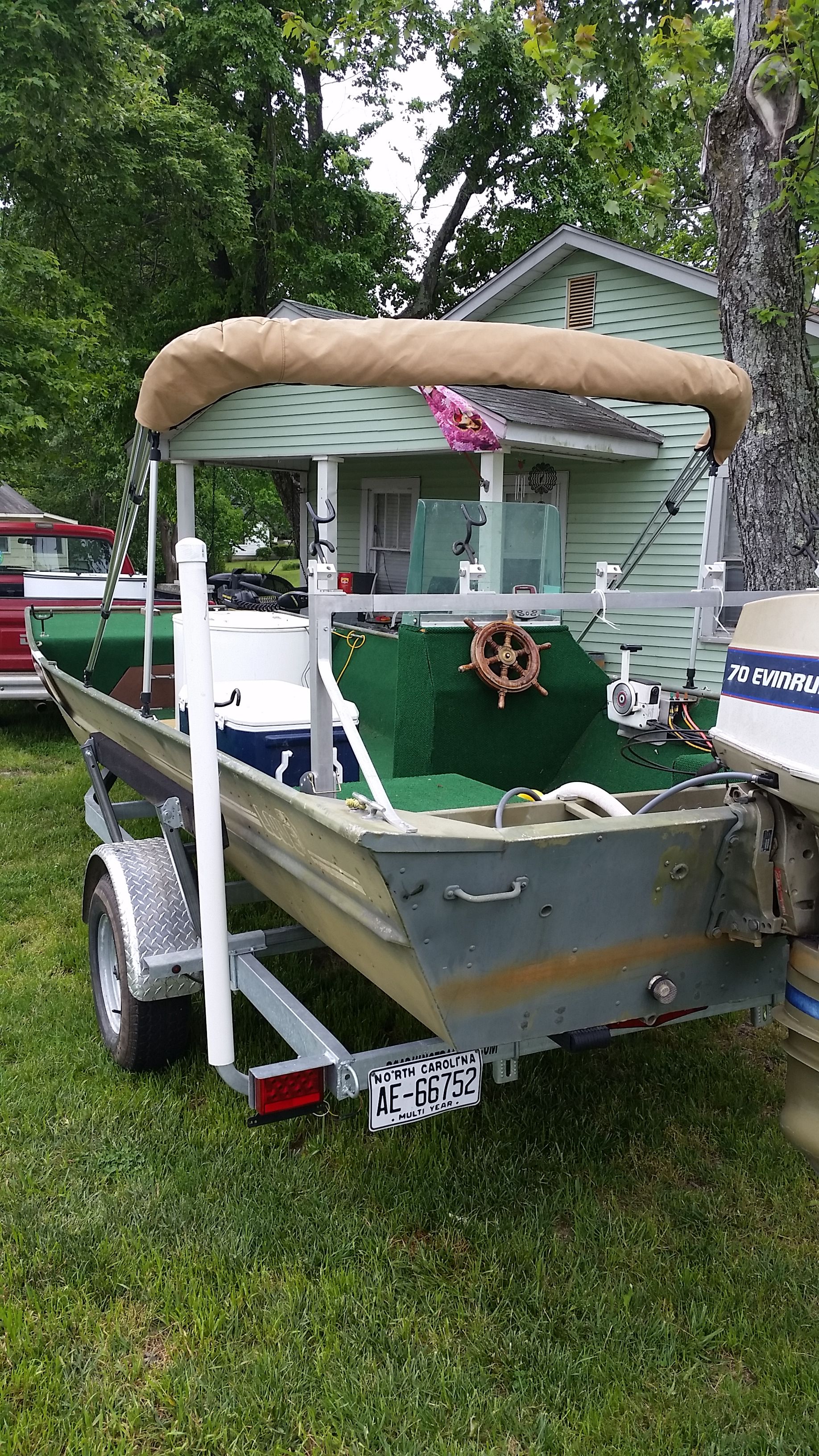 20 foot jon boat brand new trailer 2016 50 gallon tank striped catfish ...