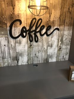 Hutch Coffee bar, coffee station hutch. Reclaimed wood farmhouse decor Thumbnail