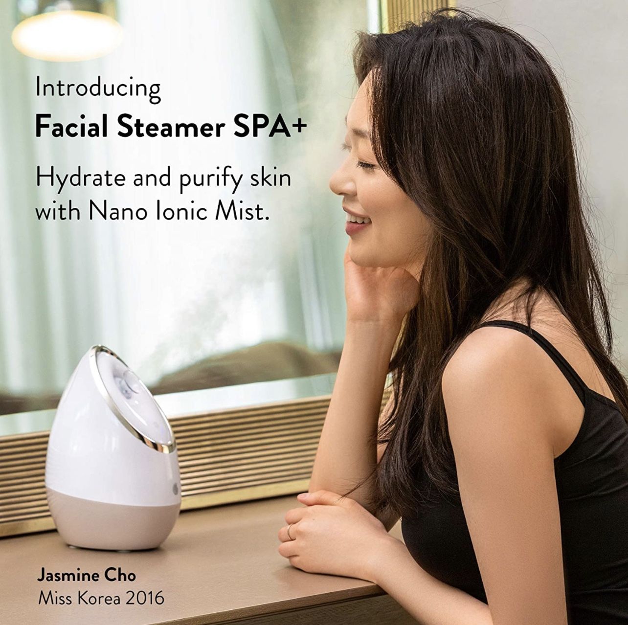Facial Steamer SPA+ by Microderm GLO - Best Professional Nano Ionic Warm Mist, Home Face Sauna, Portable Humidifier Machine, Deep Clean & Tighten Skin