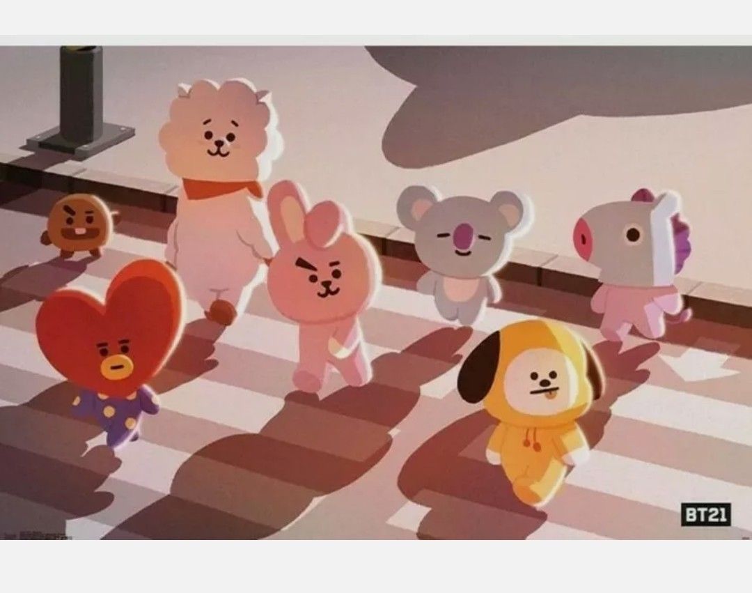 BT21 Poster New Line Friends Cartoon BtS Times Square Bts21