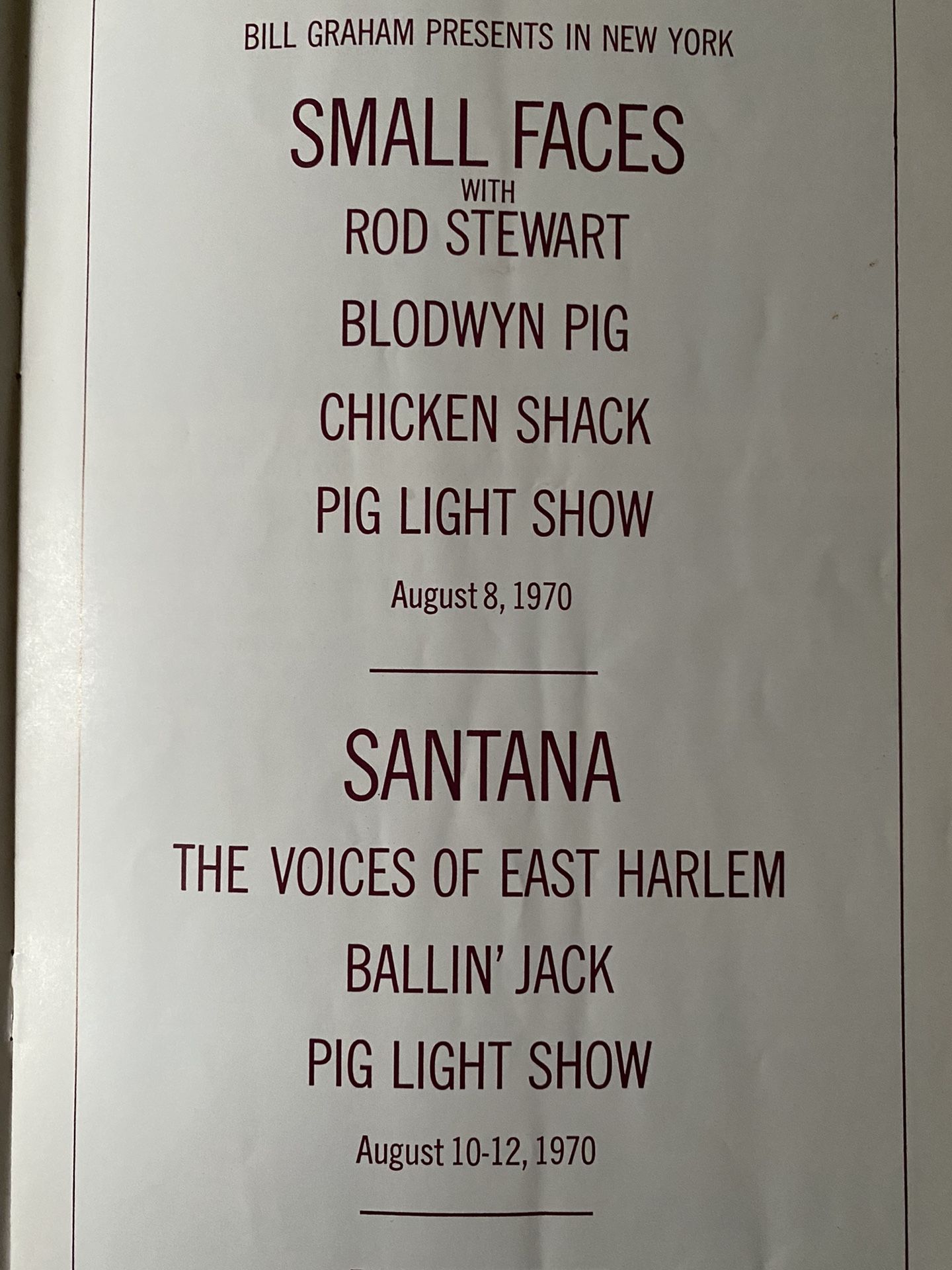 Fillmore East Programs And Concert tickets