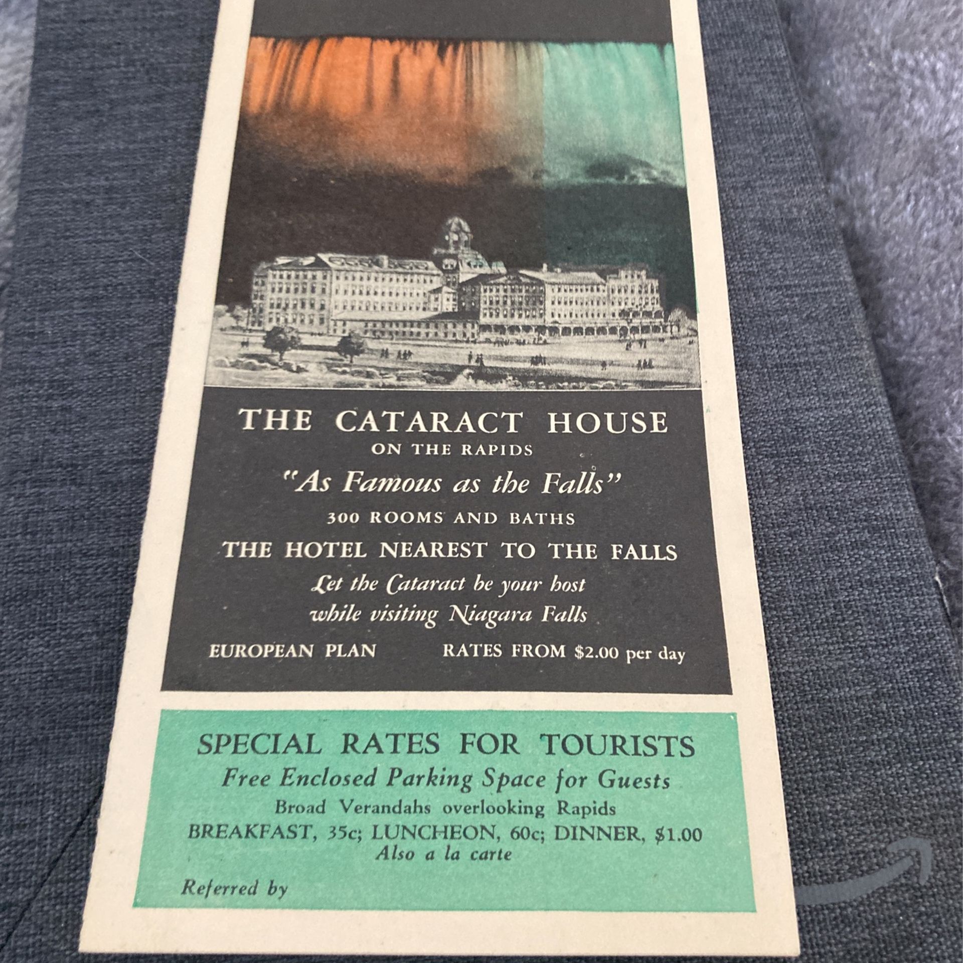Niagara Falls Cataract Hotel Vintage Brochure