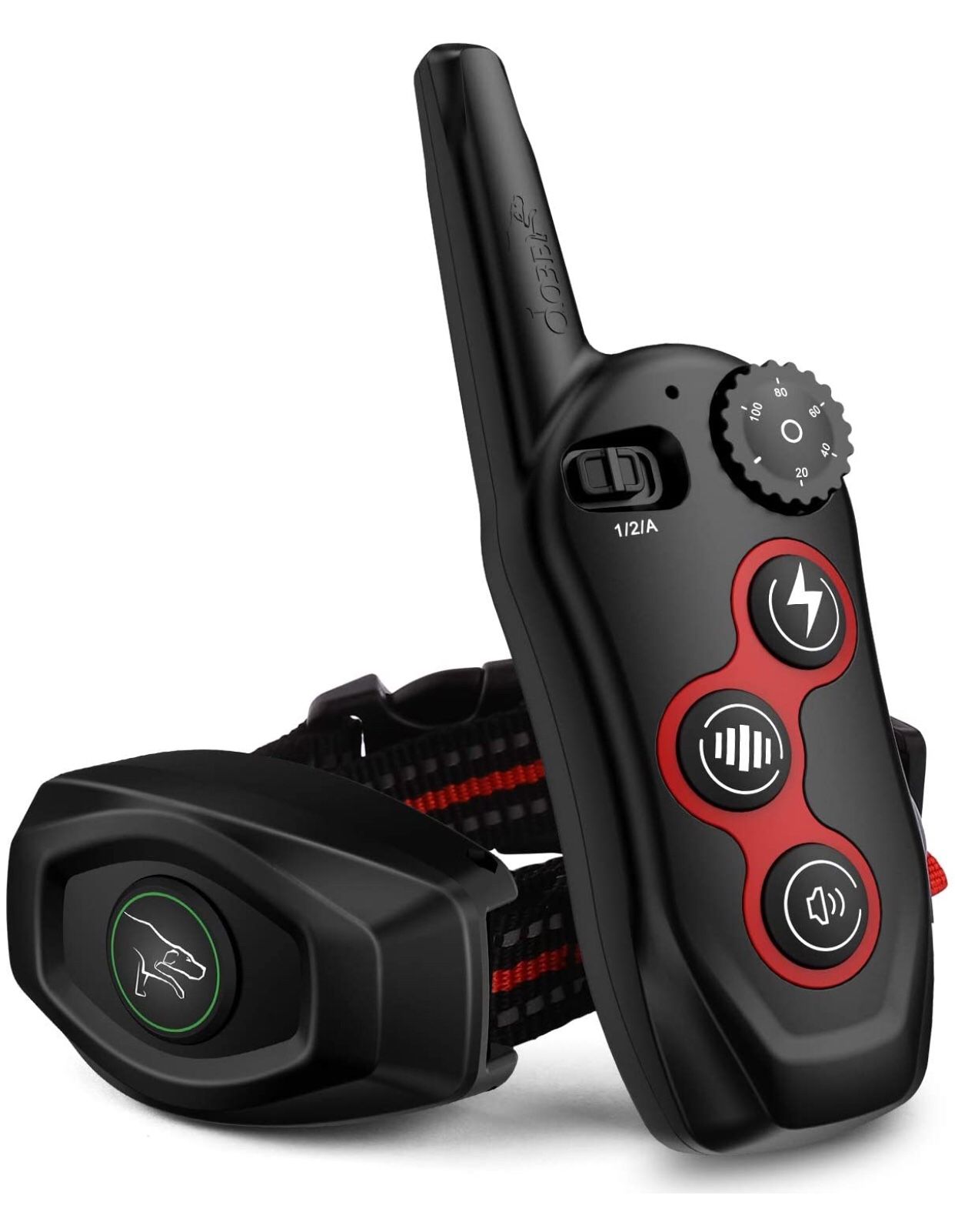 2 in 1 Dog Training Rechargeable Bark Stop Collar Shock Vibration Beep Behavior Correction Waterproof Collar Remote Automatic Anti-Bark 1300ft Range
