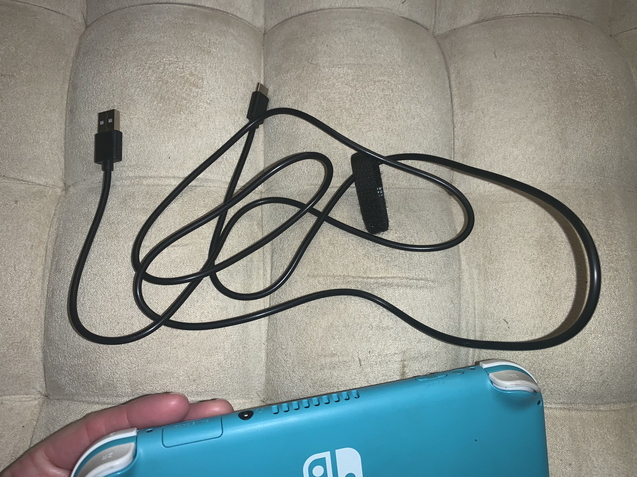 Nintendo Switch Lite Turquoise With Two Games And Charger Cord 