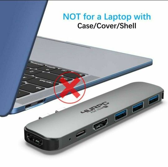USB C Hub, Supports 4K Dual Monitor Compatible for MacBook Pro 2019/2018/2017/2016, MacBook Air 2018/2019