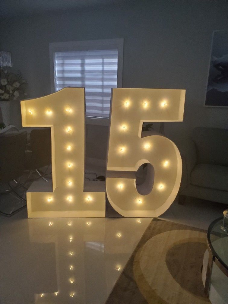 Marquee 5 Feet Quinceanera Numbers
