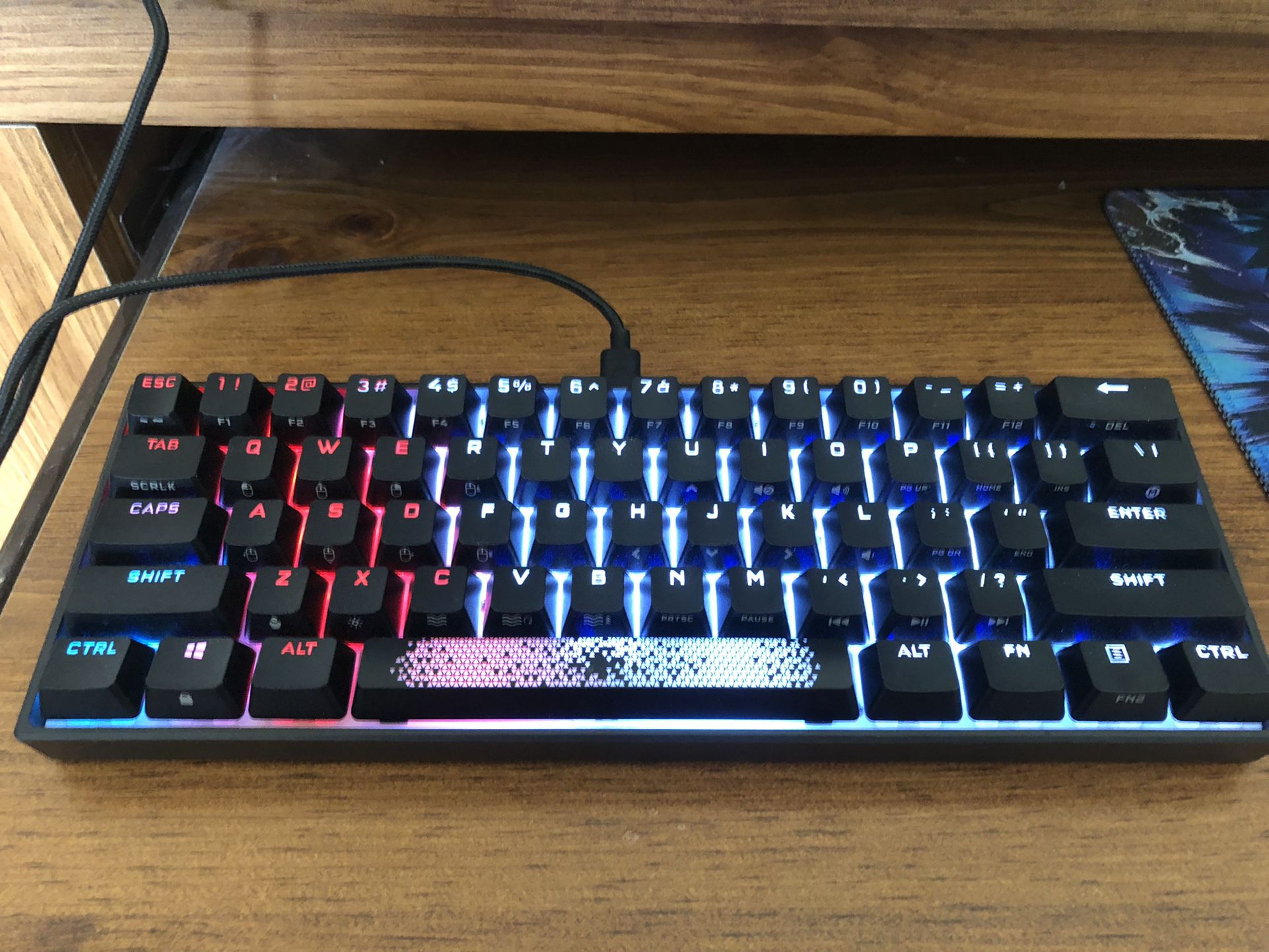 K65 RGB Mini mechanical gaming keyboard with Steel series Rival 3 Gaming Mouse