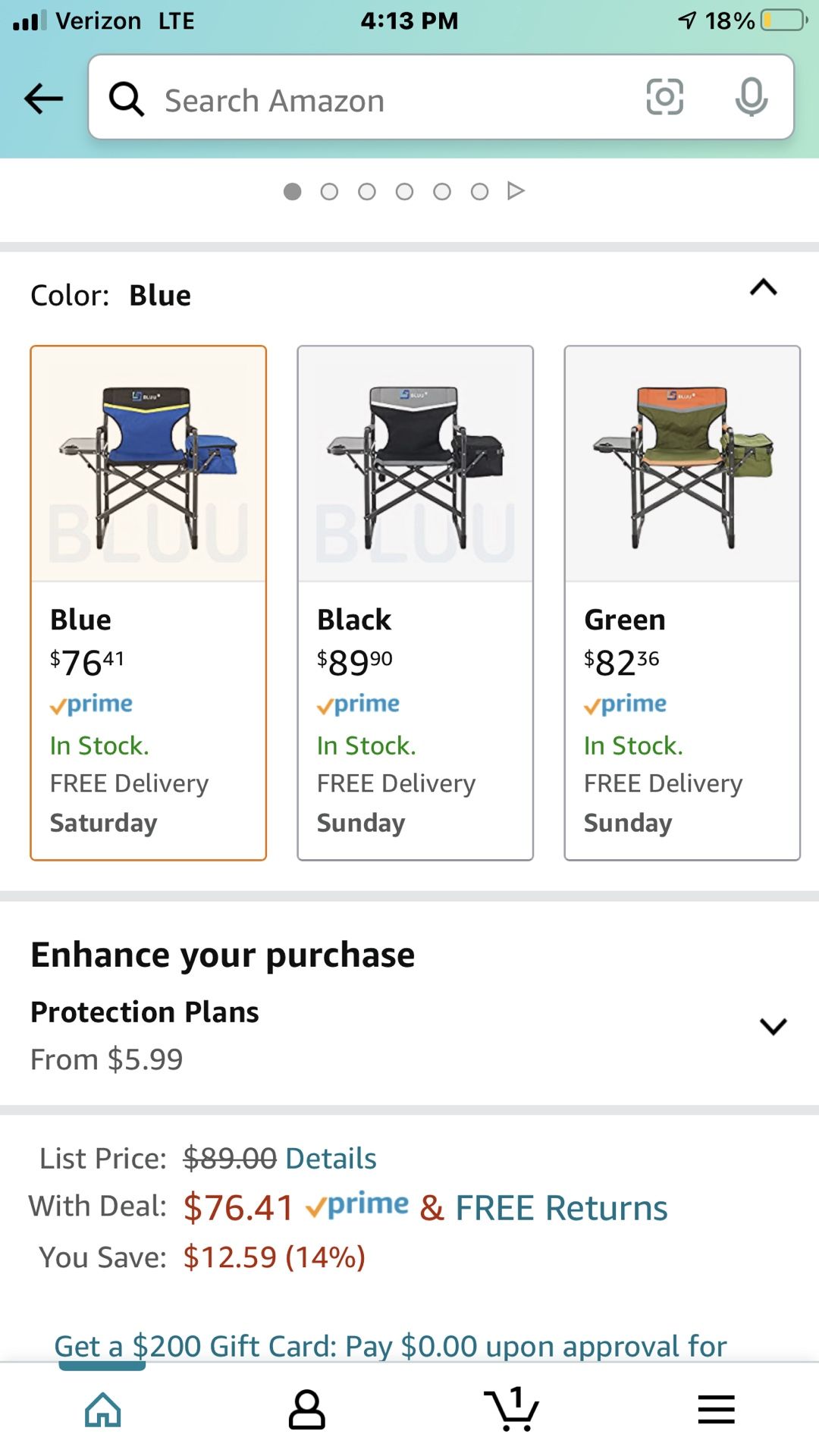 DUE NORTH Powder Coated Folding Camping Chairs, Heavy Duty with side table cup holder and cooler