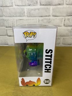 Disneys Lilo & Stitch - Seated Stitch (FL) (Target Exclusive) & Pride Diamond  (BoxLunch Exclusive) Custom RARE Bundle POP’s In Protector Case Thumbnail