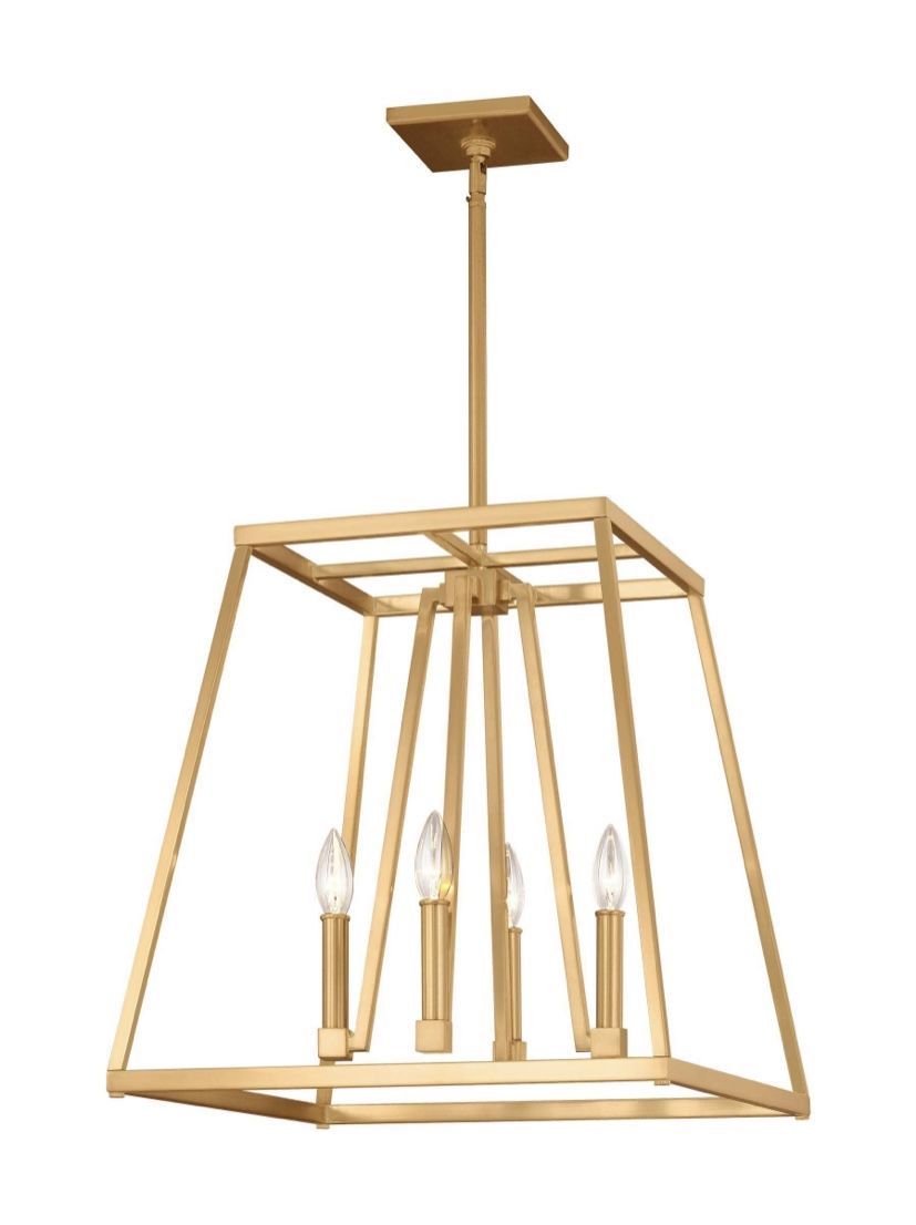 2 Conant Gilded Satin Brass Light Fixtures