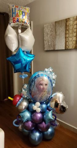 FROZEM Balloons For Birthday, Arreglo De Globos Para Cumpleaños  Thumbnail