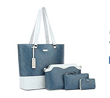 Purse Set (Blue & White)
