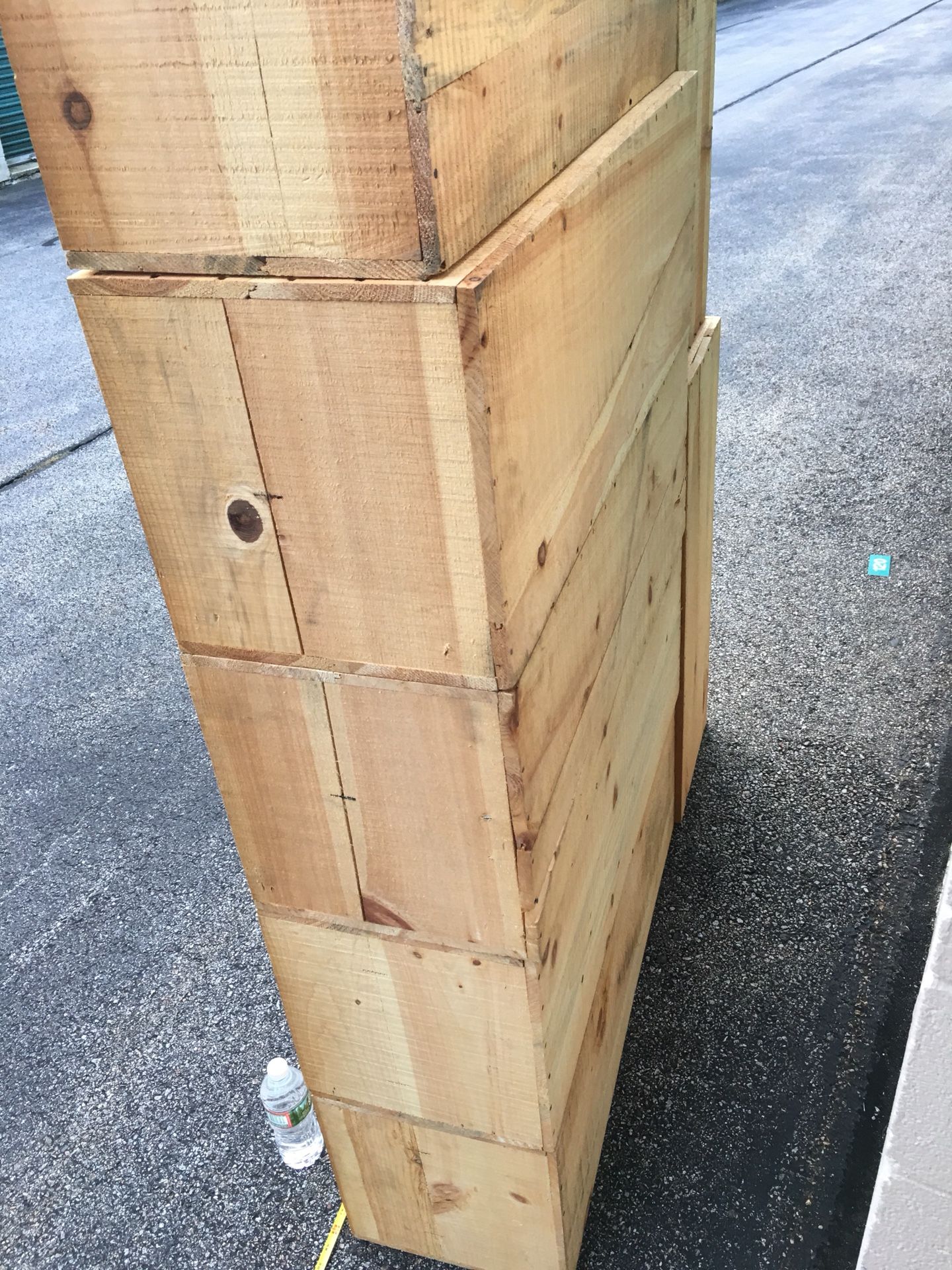 Solid wood rustic adjustable storage crates bookshelves. Lots of combinations $10 each