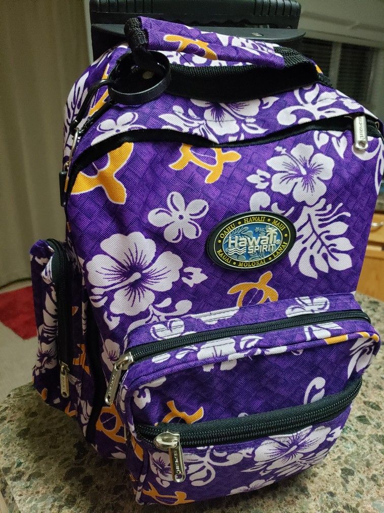 Hawaiian rolling backpack