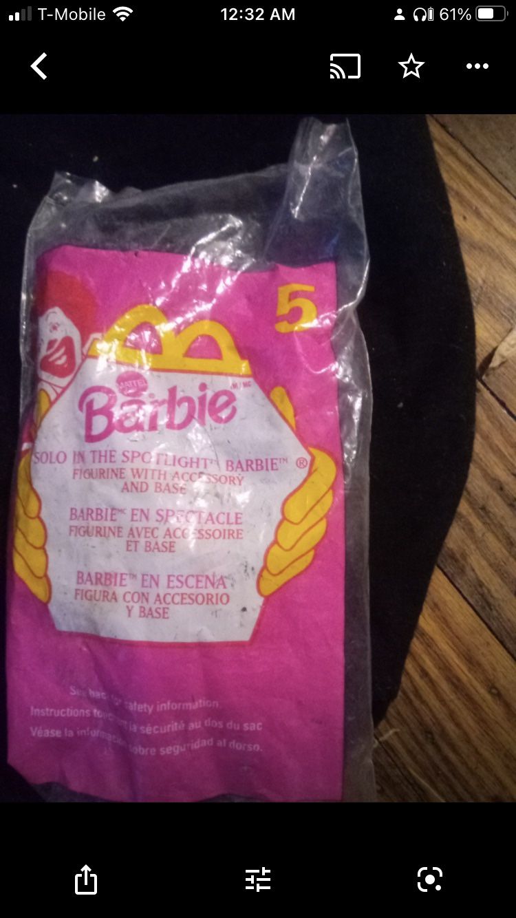 McDonald’s Or Burger King Happy Meal Toys In Plastic Still ! Rugrats And Barbie