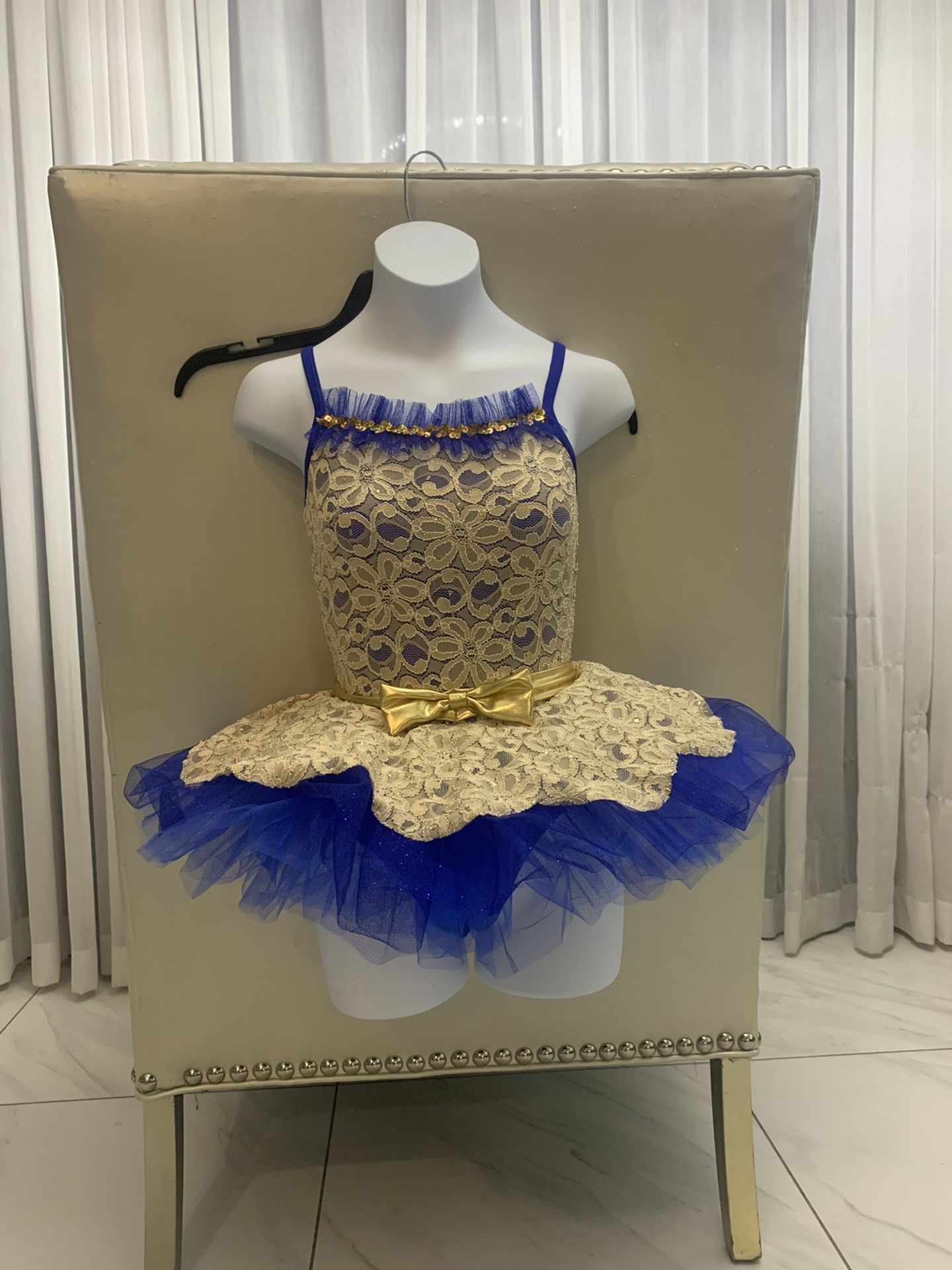 Royal blue and gold baller Tutu Dress