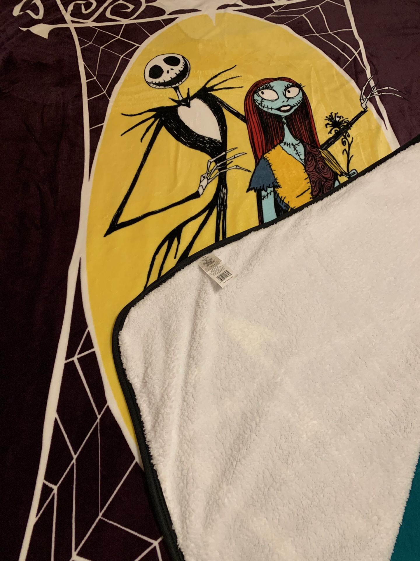Nightmare Before Christmas Twin Full Sherpa Blanket Discontinued Throw