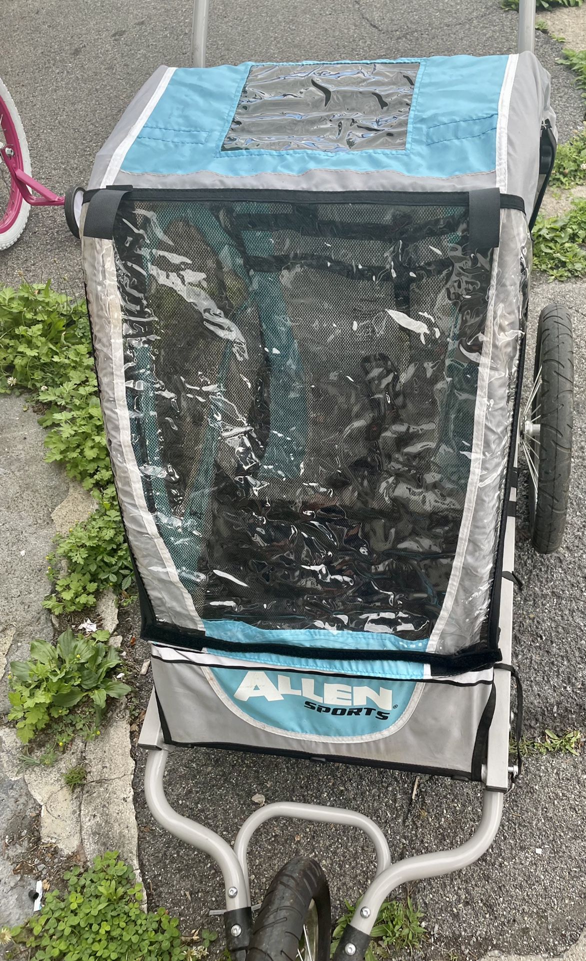 len Sports Deluxe Steel 1-Child Bicycle Trailer and Stroller