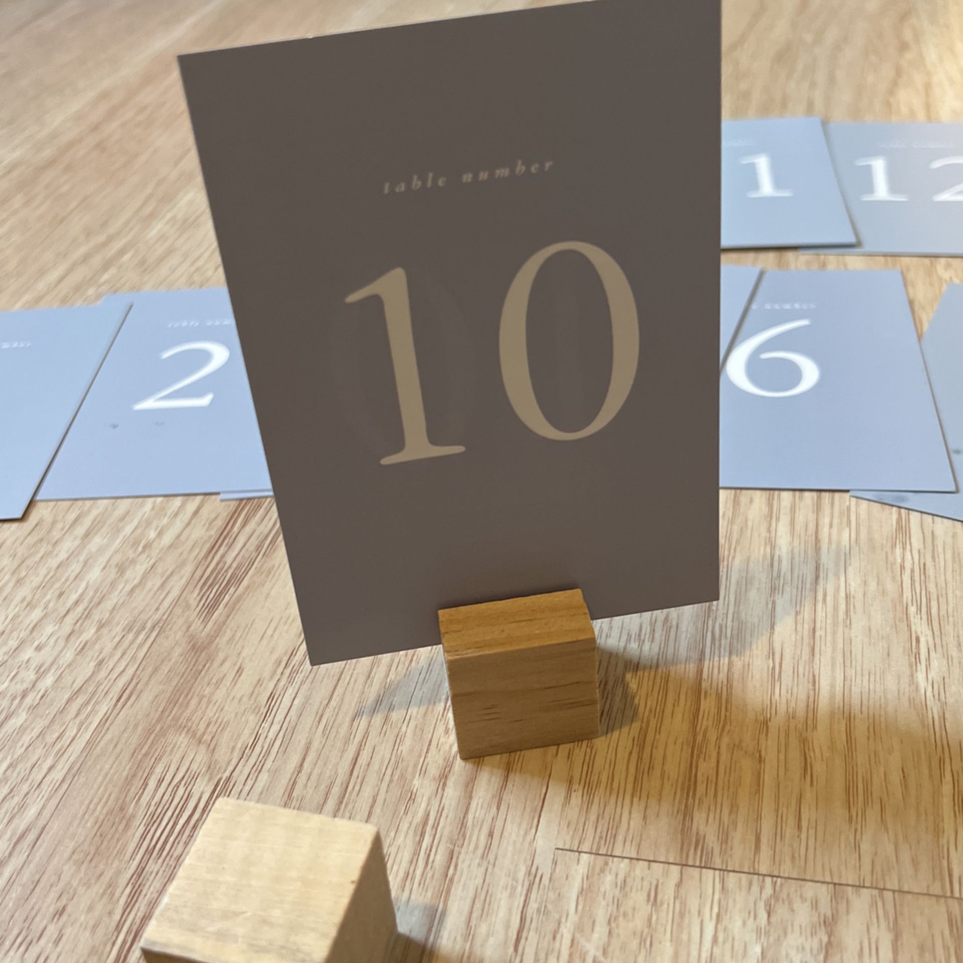 Wood Table Number Holders