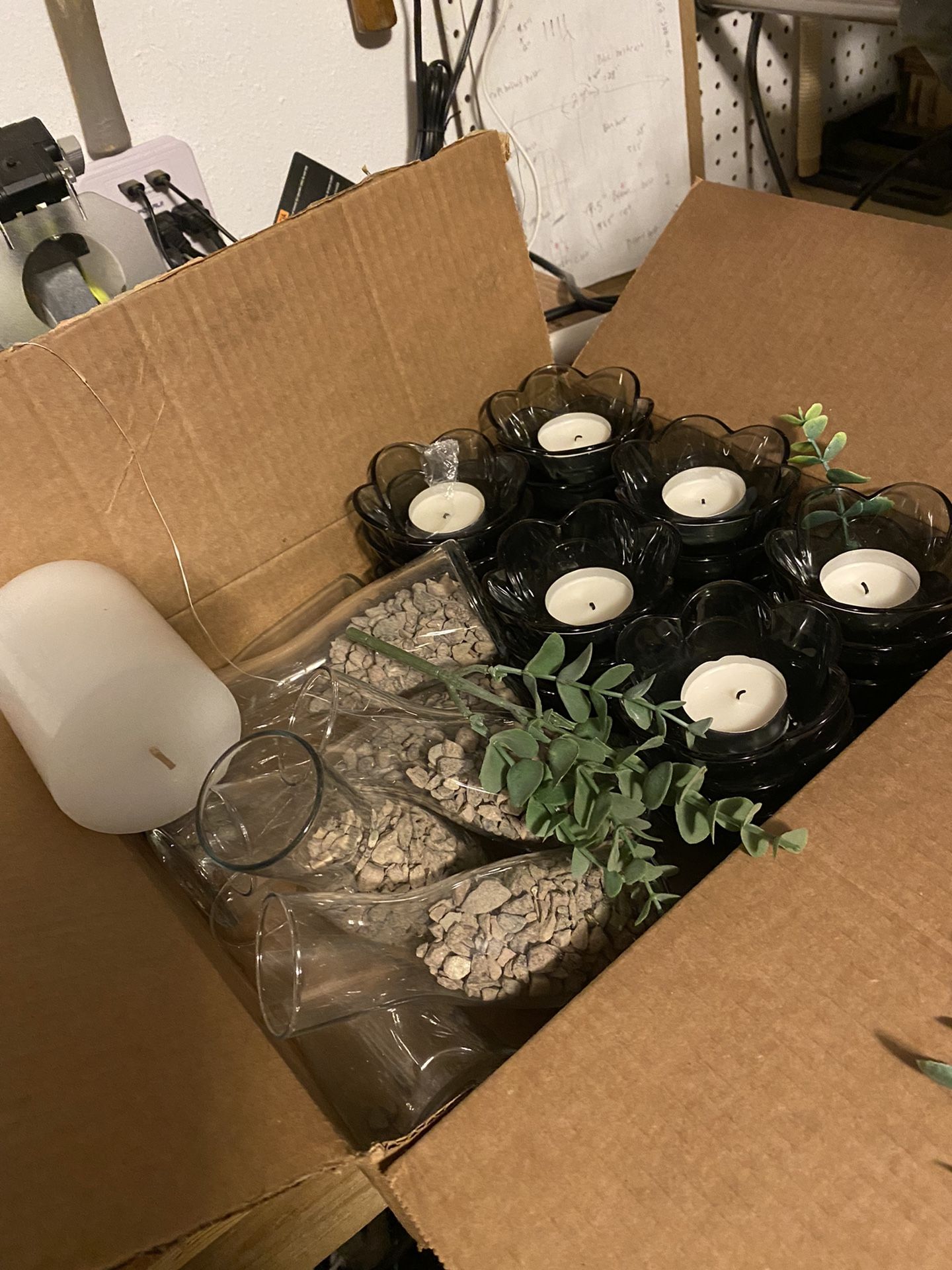 Wedding Candles, Vases, Eucalyptus, Balloons