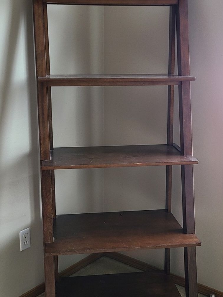 Wood Ladder Shelf